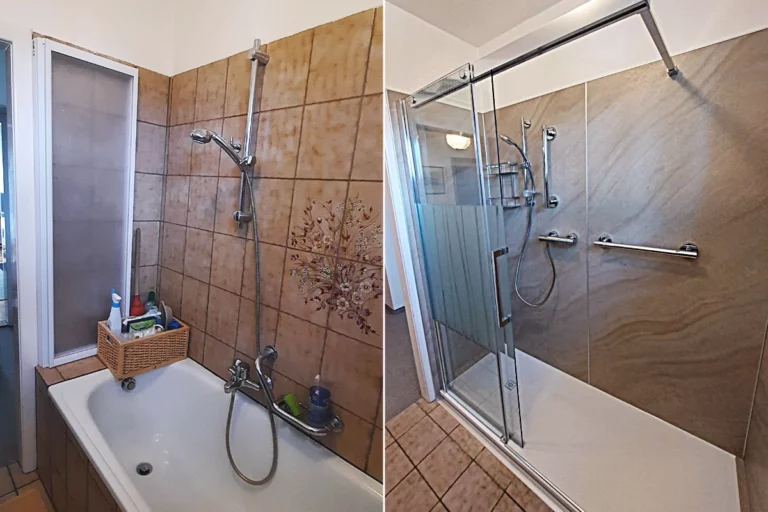 wanne raus dusche rein