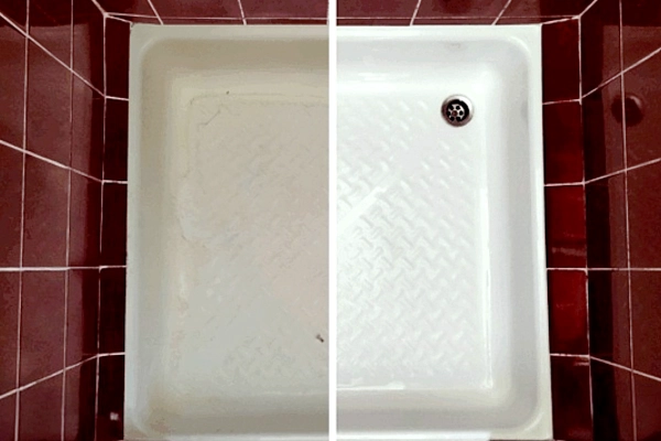 Badewanne vorher-nachher beschichtet