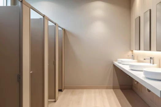 Fugenlose Wandbeschichtung in Hotelbadezimmer – hygienisch, modern und pflegeleicht