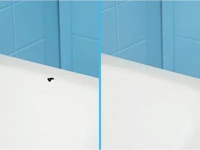 Abplatzungen Badewannen Reparatur Kratzer reparieren